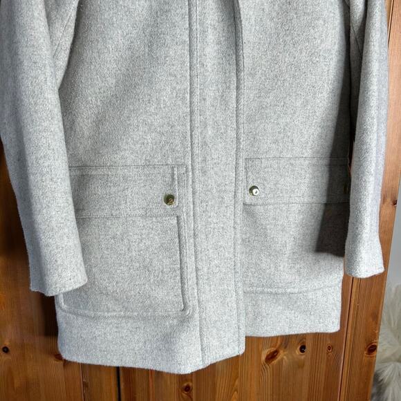 J. Crew Vail Parka Wool Coat Gray - Picture 7 of 15